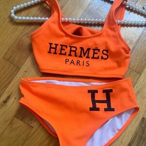 Hermès Vibrant Orange Swimwear